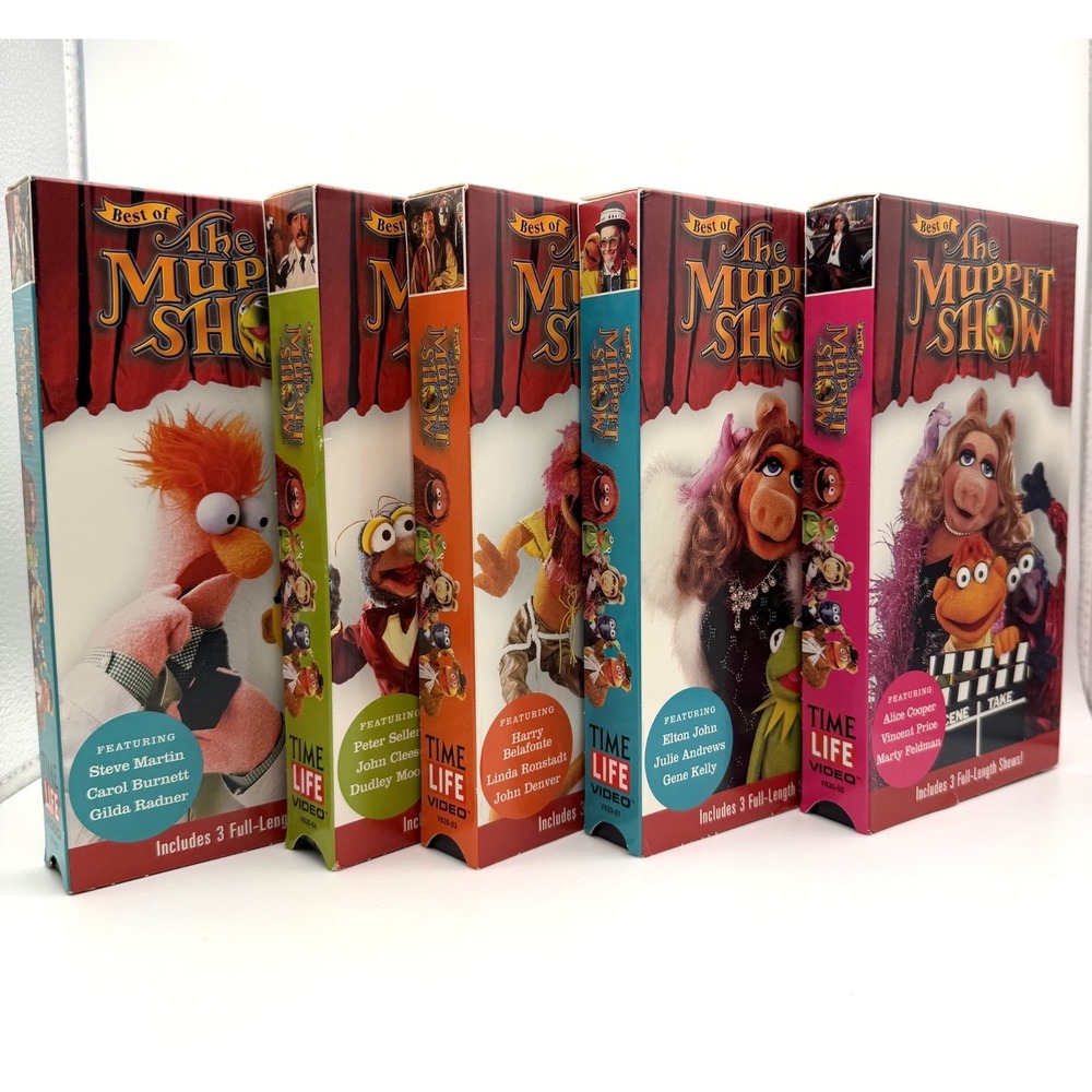 Best Of The Muppet Show Series VHS Lot Of 5 Time Life Video Tapes Vintage 2000's